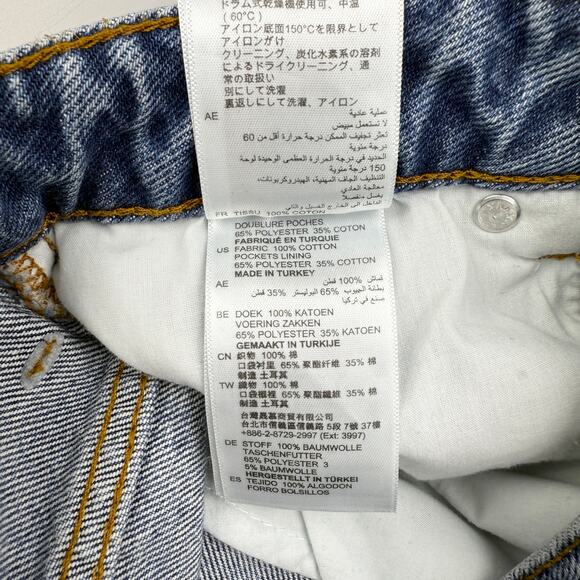 SANDRO Straight Cut High Waisted Jean Size 24 Raw Cut Off Hem - Picture 8 of 9